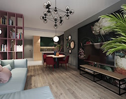 Mieszkanie z akcentem flamandzkim - Mały szary salon z jadalnią, styl tradycyjny - zdjęcie od Agata Hann Architektura Wnętrz - Homebook