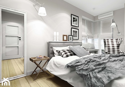 suspenzo_no.9 - Średnia biała sypialnia, styl industrialny - zdjęcie od suspenzo architectural group