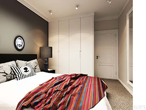 suspenzo_no.13 - Średnia beżowa szara sypialnia, styl vintage - zdjęcie od suspenzo architectural group
