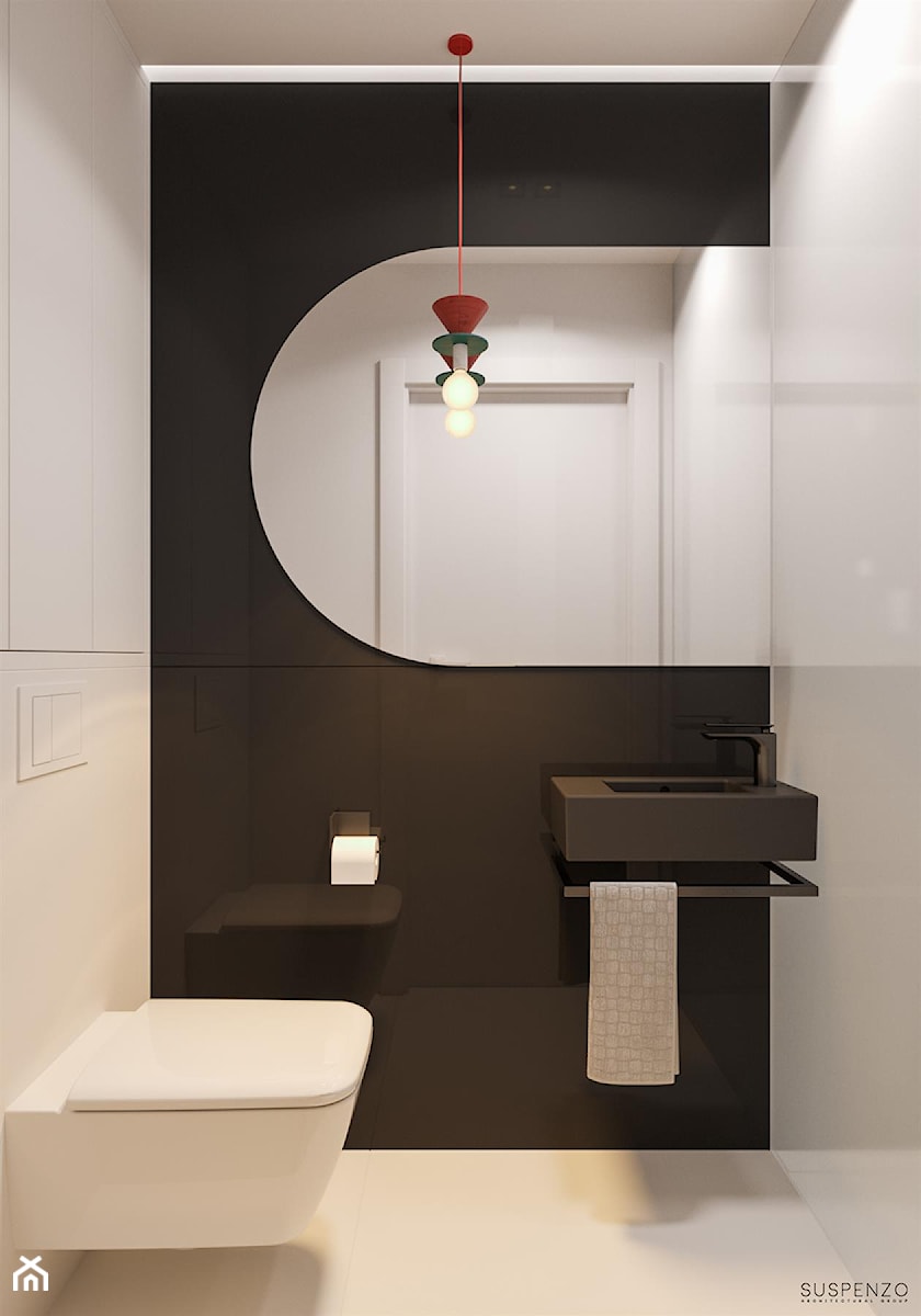 suspenzo_no.26 - Mała z lustrem łazienka, styl nowoczesny - zdjęcie od suspenzo architectural group