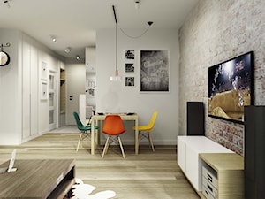suspenzo_no.9 - Średni szary salon z jadalnią, styl industrialny - zdjęcie od suspenzo architectural group