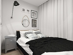 suspenzo_no.10 - Mała szara sypialnia, styl industrialny - zdjęcie od suspenzo architectural group