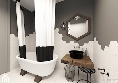 suspenzo_no.23 - Mała bez okna łazienka, styl industrialny - zdjęcie od suspenzo architectural group