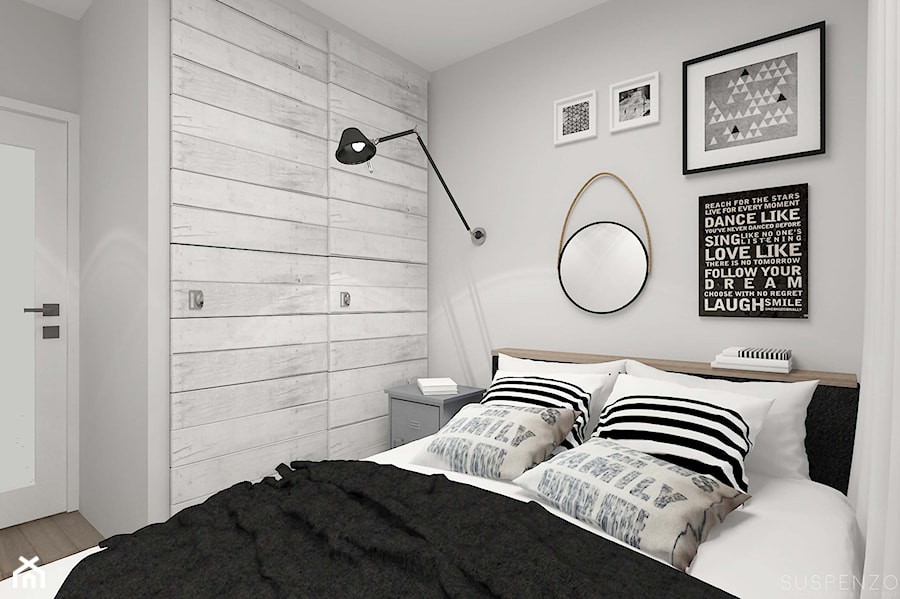 suspenzo_no.10 - Średnia biała sypialnia, styl industrialny - zdjęcie od suspenzo architectural group