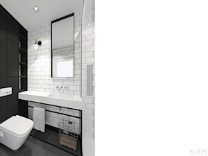 suspenzo_no.10 - Średnia z punktowym oświetleniem łazienka z oknem, styl industrialny - zdjęcie od suspenzo architectural group