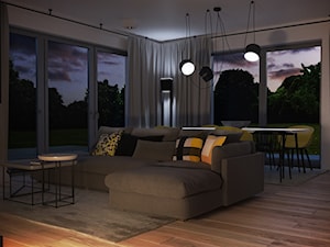 Salon z kominkiem - zdjęcie od Cloud Concept Studio