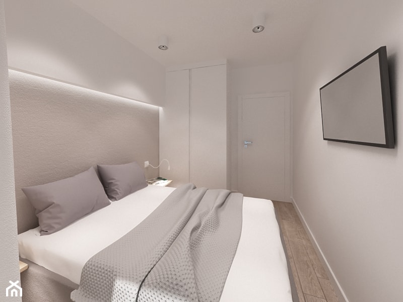 Apartament Fenix w Kołobrzegu - Sypialnia, styl minimalistyczny - zdjęcie od Cloud Concept Studio