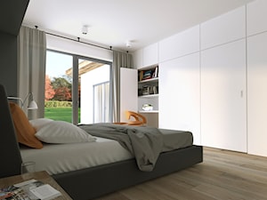 Sypialnia z ukrytym miejscem do pracy - zdjęcie od Cloud Concept Studio