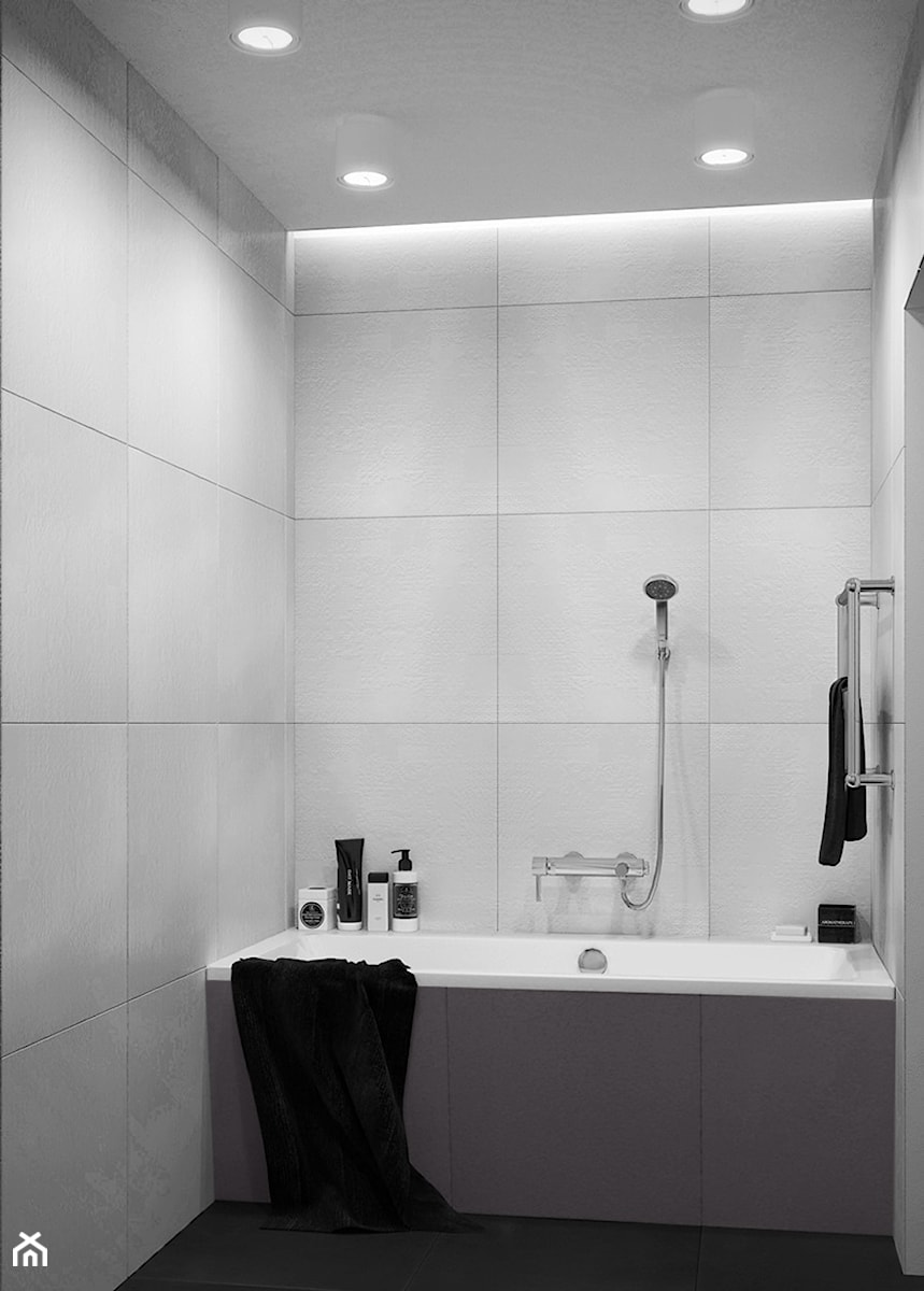 Łazienka przy sypialni widok na wannę - zdjęcie od Cloud Concept Studio
