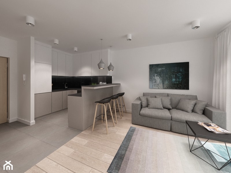 Apartament Fenix w Kołobrzegu - Salon, styl nowoczesny - zdjęcie od Cloud Concept Studio