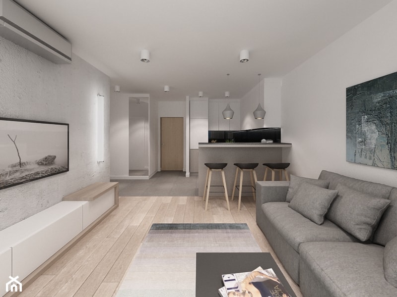 Apartament Fenix w Kołobrzegu - Salon, styl minimalistyczny - zdjęcie od Cloud Concept Studio - Homebook