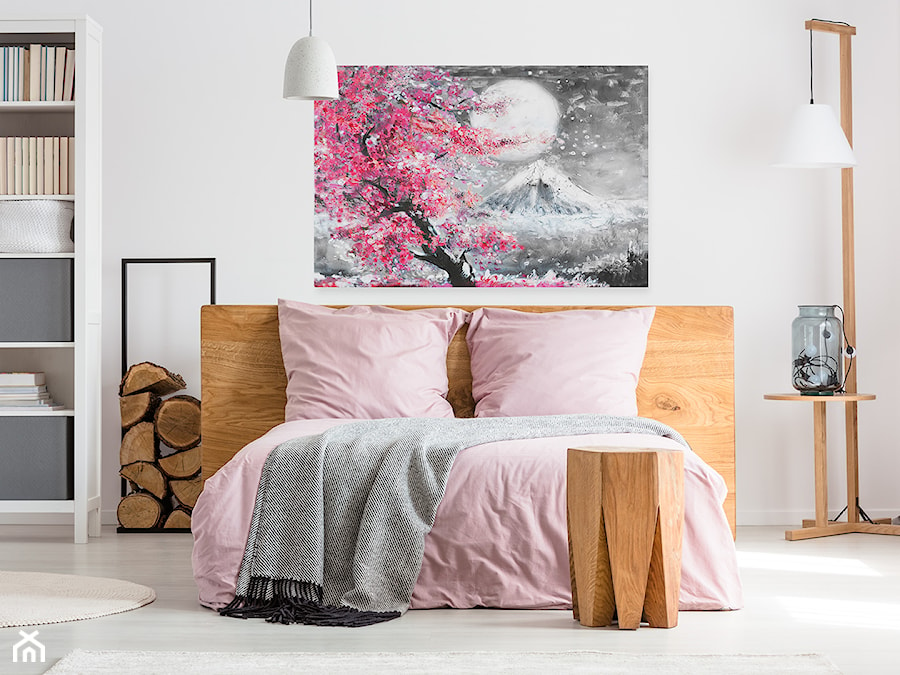 ŚWIĘTO HANAMI - NOWOCZESNY OBRAZ NA PŁÓTNIE - 120X80 CM - zdjęcie od VAKU-DSGN