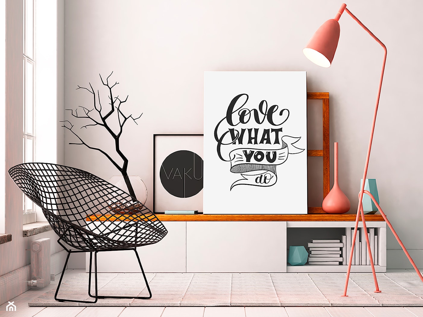 Love what you do - obraz z napisem do salonu - zdjęcie od VAKU-DSGN - Homebook