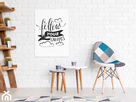 Aranżacje wnętrz - Jadalnia: FOLLOW YOUR DREAMS - NOWOCZESNY OBRAZ DO SALONU - 50X70 CM - VAKU-DSGN. Przeglądaj, dodawaj i zapisuj najlepsze zdjęcia, pomysły i inspiracje designerskie. W bazie mamy już prawie milion fotografii!