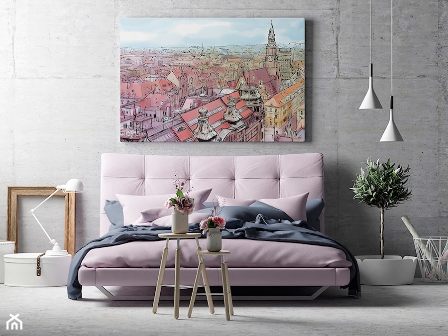 WROCŁAWSKI RYNEK - NOWOCZESNY OBRAZ NA PŁÓTNIE - 120X80 CM - zdjęcie od VAKU-DSGN