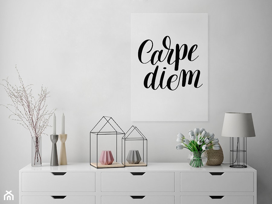 CARPE DIEM - NOWOCZESNY OBRAZ NA PŁÓTNIE - 50X70 CM - zdjęcie od VAKU-DSGN