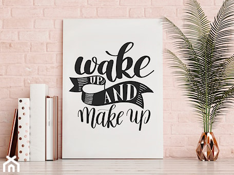 Aranżacje wnętrz - Salon: WAKE UP AND MAKE UP - NOWOCZESNY OBRAZ DO SYPIALNI - 50X70 CM - VAKU-DSGN. Przeglądaj, dodawaj i zapisuj najlepsze zdjęcia, pomysły i inspiracje designerskie. W bazie mamy już prawie milion fotografii!