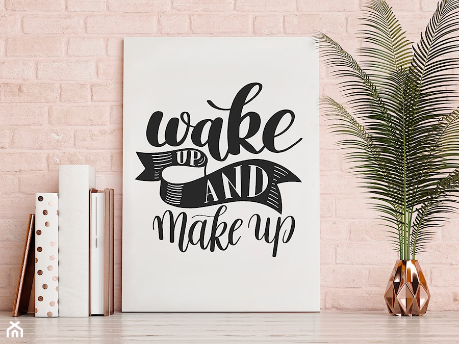 WAKE UP AND MAKE UP - NOWOCZESNY OBRAZ DO SYPIALNI - 50X70 CM - zdjęcie od VAKU-DSGN