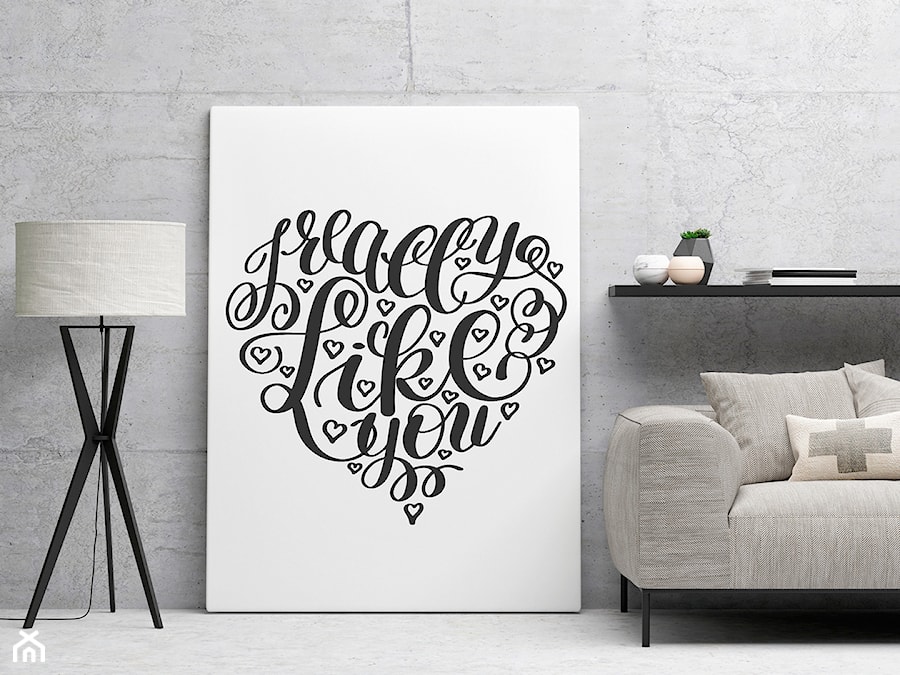 I REALLY LIKE YOU - NOWOCZESNY OBRAZ NA PŁÓTNIE - 50X70 CM - zdjęcie od VAKU-DSGN