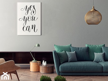 Aranżacje wnętrz - Salon: YES YOU CAN - NOWOCZESNY OBRAZ DO SALONU - 50X70 CM - VAKU-DSGN. Przeglądaj, dodawaj i zapisuj najlepsze zdjęcia, pomysły i inspiracje designerskie. W bazie mamy już prawie milion fotografii!