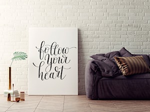 FOLLOW YOUR HEART - NOWOCZESNY OBRAZ DO SYPIALNI - 50X70 CM - zdjęcie od VAKU-DSGN