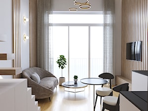 Mikroapartament: miejska oaza - Salon, styl minimalistyczny - zdjęcie od Capricorn Interiors
