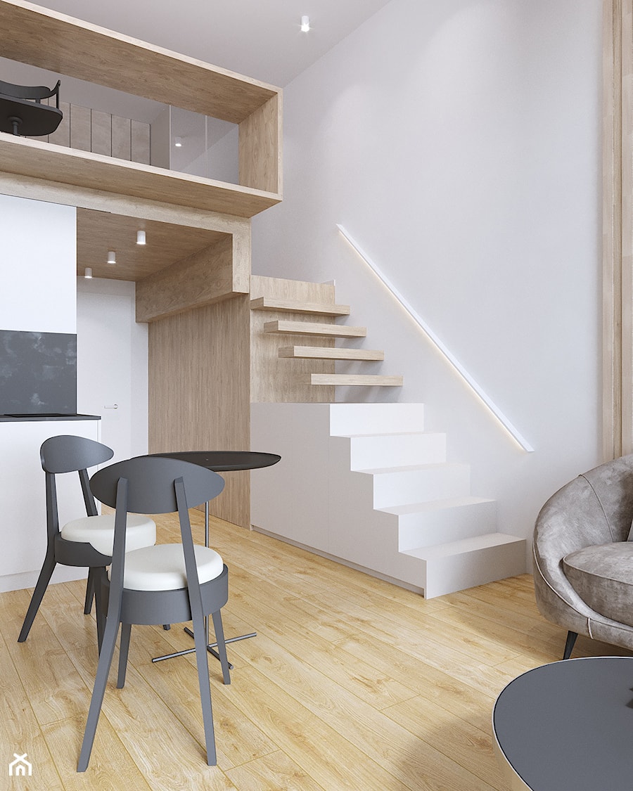 Mikroapartament: miejska oaza - Salon, styl minimalistyczny - zdjęcie od Capricorn Interiors