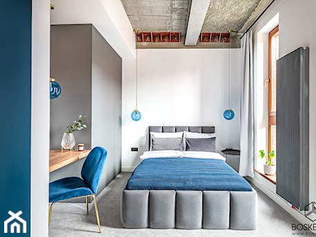 Aranżacje wnętrz - Sypialnia: Apartament Blue - BOSKE ART. Przeglądaj, dodawaj i zapisuj najlepsze zdjęcia, pomysły i inspiracje designerskie. W bazie mamy już prawie milion fotografii!