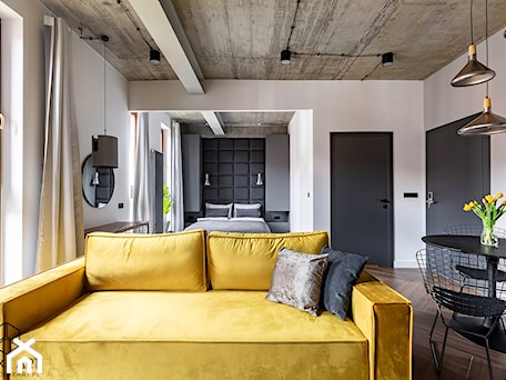 Aranżacje wnętrz - Salon: Apartament Yellow - BOSKE ART. Przeglądaj, dodawaj i zapisuj najlepsze zdjęcia, pomysły i inspiracje designerskie. W bazie mamy już prawie milion fotografii!