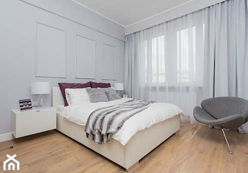 mieszkanie 80m2 na wynajem - Średnia szara sypialnia, styl glamour - zdjęcie od Pracownia Wielkie Rzeczy