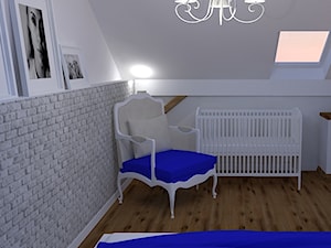 Sypialnia z kobaltem - Sypialnia, styl prowansalski - zdjęcie od FlamingProjekt