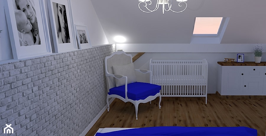 Sypialnia z kobaltem - Sypialnia, styl prowansalski - zdjęcie od FlamingProjekt