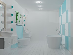 Łazienka z sypialnią - Łazienka, styl nowoczesny - zdjęcie od FlamingProjekt