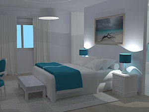 Łazienka z sypialnią - Sypialnia, styl tradycyjny - zdjęcie od FlamingProjekt