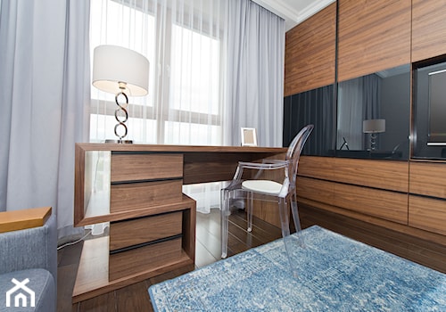 Gabinet - Średnie w osobnym pomieszczeniu z sofą biuro, styl minimalistyczny - zdjęcie od Fawre s.c.