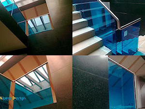 balustrady całoszklane, szkło architektoniczne - Schody, styl nowoczesny - zdjęcie od Alpina Ogrody Zimowe & Szkło Architektoniczne