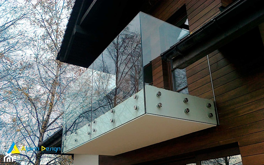balustrady całoszklane, szkło architektoniczne 2 - Domy tradycyjne, styl tradycyjny - zdjęcie od Alpina Ogrody Zimowe & Szkło Architektoniczne