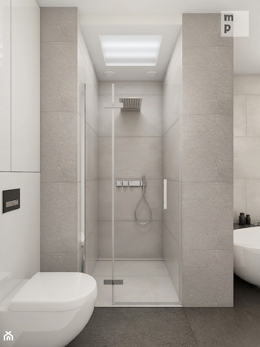 INTERIOR | bathroom hexagon - Średnia łazienka, styl nowoczesny - zdjęcie od Manufaktura Projektów