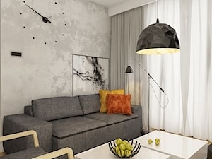 INTERIOR | Mieszkanie - Warszawa - Mały szary salon, styl nowoczesny - zdjęcie od Manufaktura Projektów