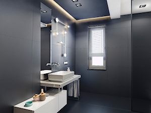 BATHROOM I 7 I 2018 - Mała na poddaszu łazienka z oknem, styl nowoczesny - zdjęcie od Manufaktura Projektów