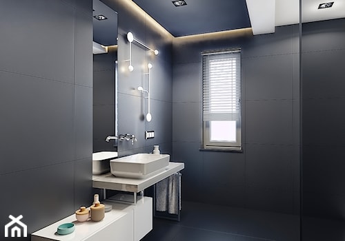 BATHROOM I 7 I 2018 - Mała na poddaszu łazienka z oknem, styl nowoczesny - zdjęcie od Manufaktura Projektów
