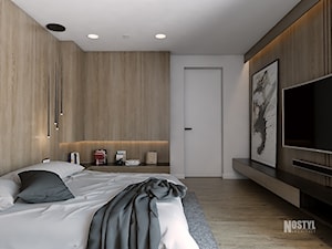 INTERIOR [ 01 ] 2019 - Średnia biała sypialnia, styl nowoczesny - zdjęcie od Manufaktura Projektów