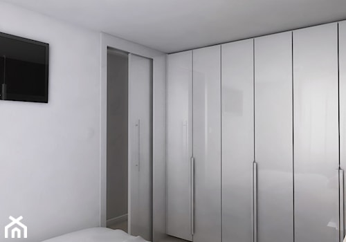 Mały Apartament - Średnia biała sypialnia, styl nowoczesny - zdjęcie od Manufaktura Projektów