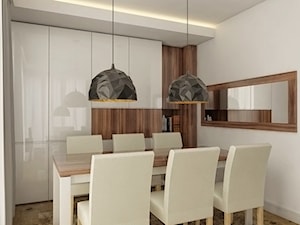 INTERIOR | Mieszkanie - Warszawa - Duża biała jadalnia jako osobne pomieszczenie, styl nowoczesny - zdjęcie od Manufaktura Projektów