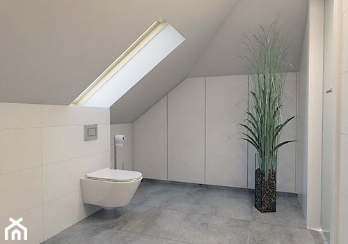 BATHROOM I 4 I 2018 - Średnia na poddaszu łazienka, styl minimalistyczny - zdjęcie od Manufaktura Projektów