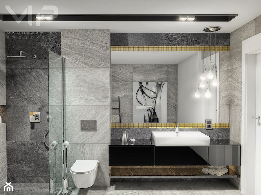 INTERIOR | Dom w Rudach - Średnia łazienka, styl nowoczesny - zdjęcie od Manufaktura Projektów