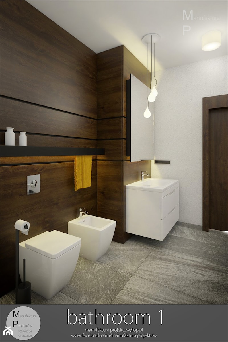 INTERIOR | bathroom 1 - Łazienka, styl nowoczesny - zdjęcie od Manufaktura Projektów