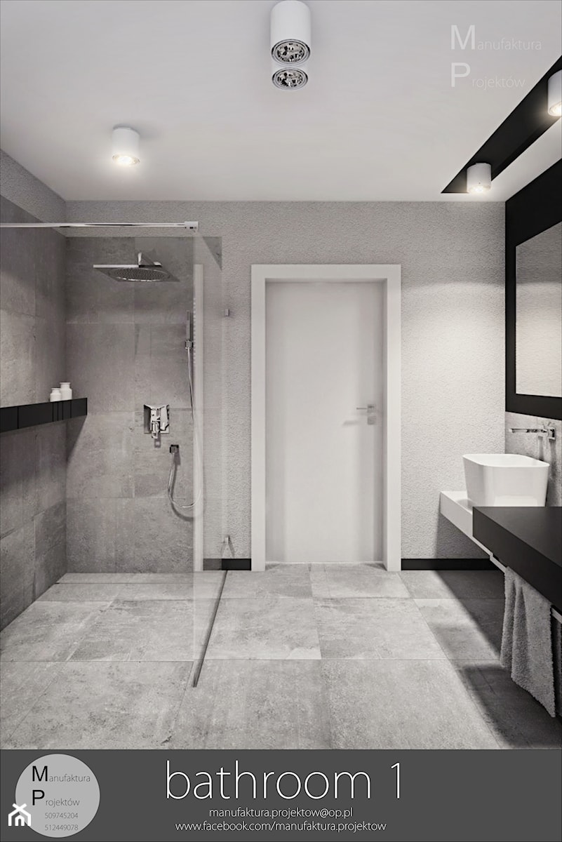 INTERIOR | bathroom first-floor - Łazienka, styl nowoczesny - zdjęcie od Manufaktura Projektów