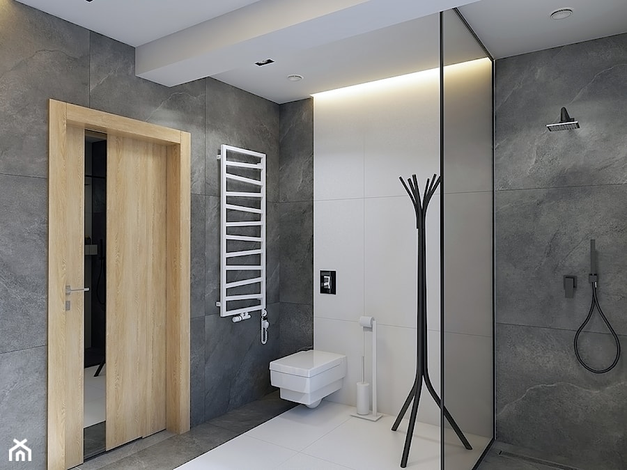 BATHROOM I 6 I 2018 - Średnia bez okna z punktowym oświetleniem łazienka, styl nowoczesny - zdjęcie od Manufaktura Projektów