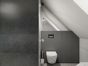 INTERIOR | Dom w Rudach - Mała na poddaszu łazienka z oknem, styl nowoczesny - zdjęcie od Manufaktura Projektów